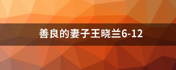 善良的妻子王晓兰6-12