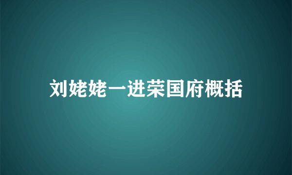 刘姥姥一进荣国府概括