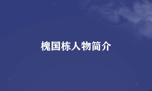 槐国栋人物简介