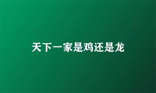 天下一家是鸡还是龙