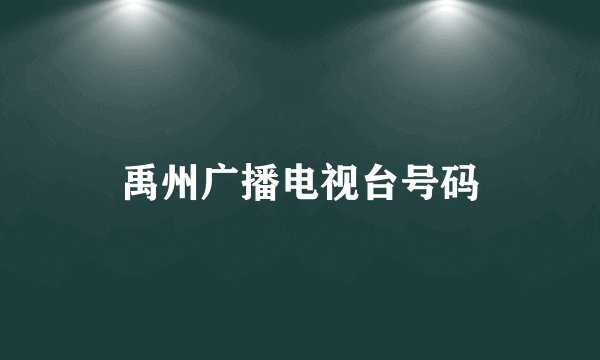 禹州广播电视台号码