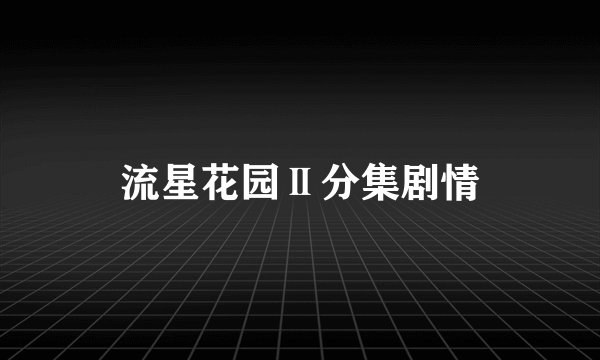 流星花园Ⅱ分集剧情