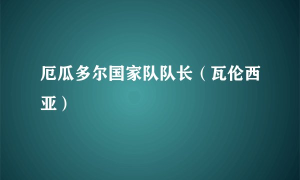 厄瓜多尔国家队队长（瓦伦西亚）