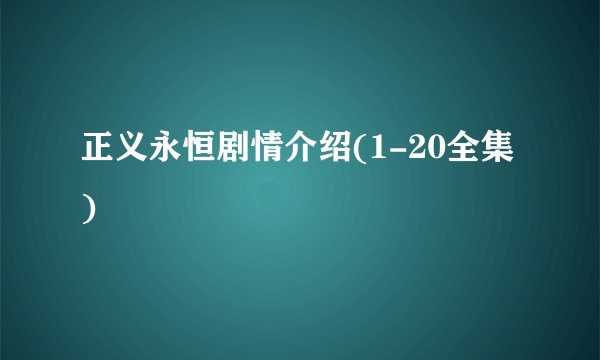正义永恒剧情介绍(1-20全集)