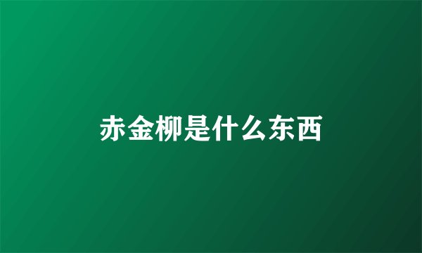 赤金柳是什么东西