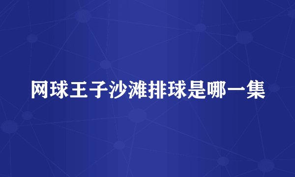 网球王子沙滩排球是哪一集