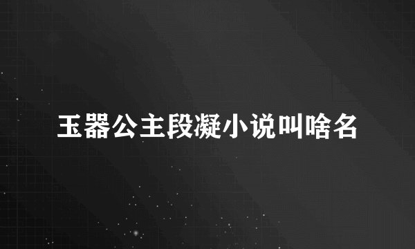 玉器公主段凝小说叫啥名