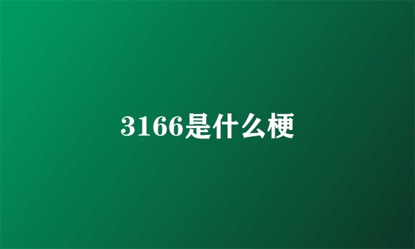 3166是什么梗