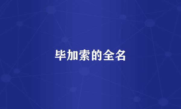 毕加索的全名