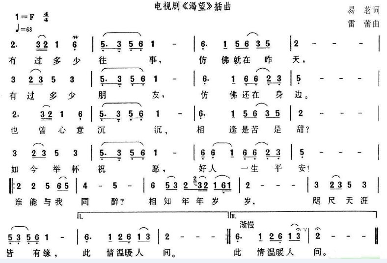 好人一生平安的简谱是怎样的？