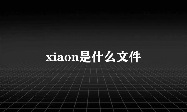 xiaon是什么文件