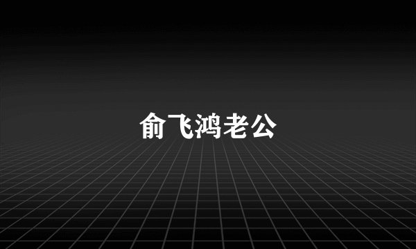 俞飞鸿老公