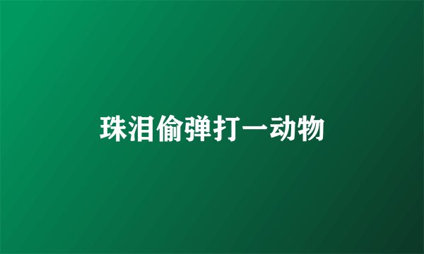 珠泪偷弹打一动物