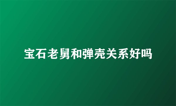 宝石老舅和弹壳关系好吗