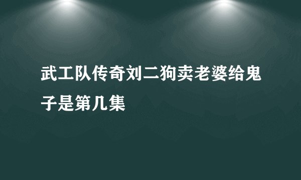 武工队传奇刘二狗卖老婆给鬼子是第几集