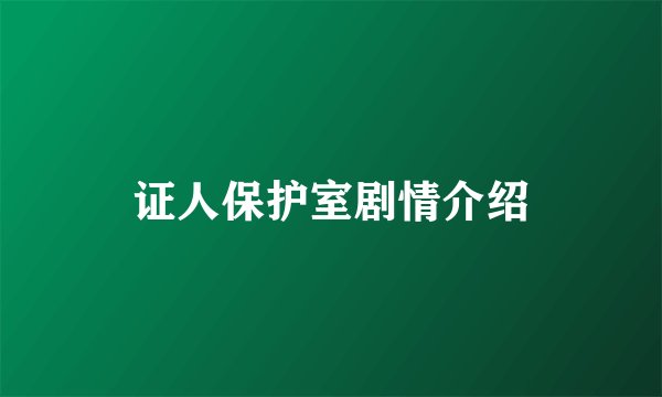 证人保护室剧情介绍
