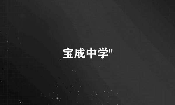宝成中学