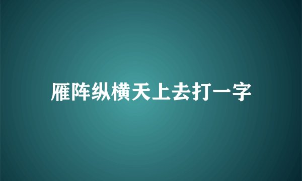 雁阵纵横天上去打一字