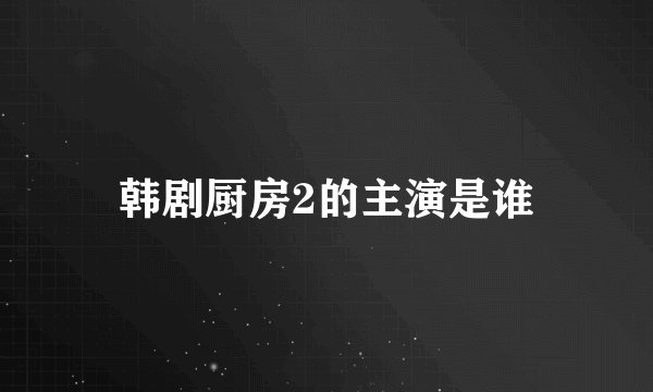 韩剧厨房2的主演是谁