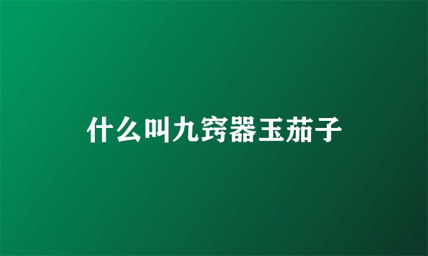 什么叫九窍器玉茄子