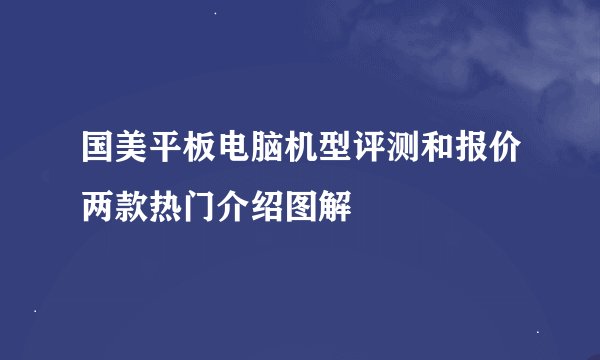 国美平板电脑机型评测和报价两款热门介绍图解