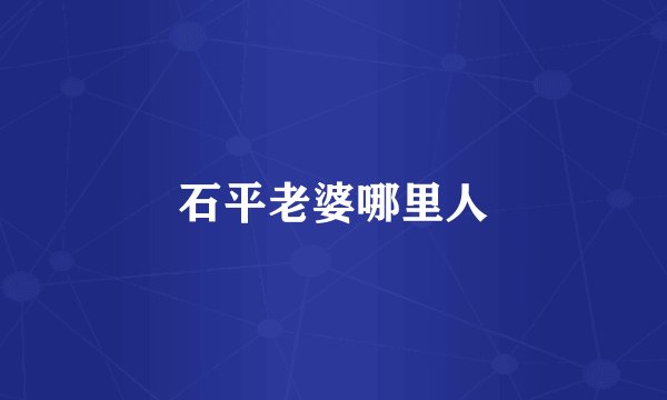 石平老婆哪里人