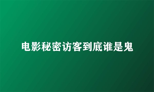 电影秘密访客到底谁是鬼
