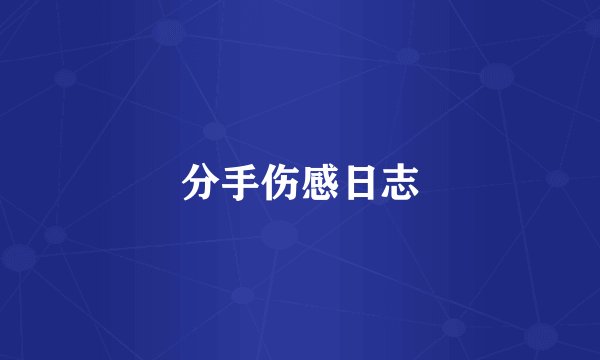 分手伤感日志