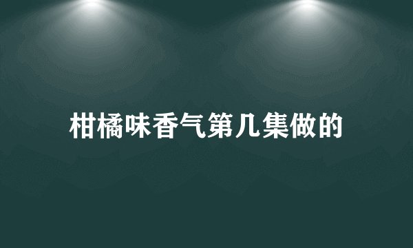 柑橘味香气第几集做的