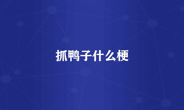 抓鸭子什么梗