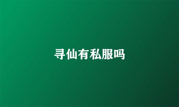 寻仙有私服吗