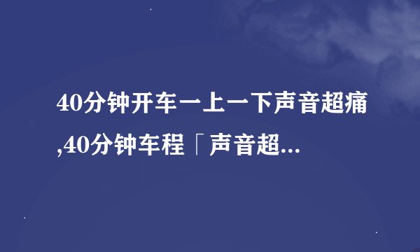 40分钟开车一上一下声音超痛,40分钟车程「声音超痛」,车上体验不佳