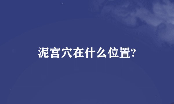 泥宫穴在什么位置?