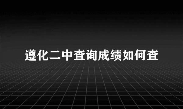 遵化二中查询成绩如何查