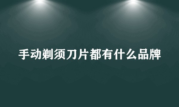 手动剃须刀片都有什么品牌