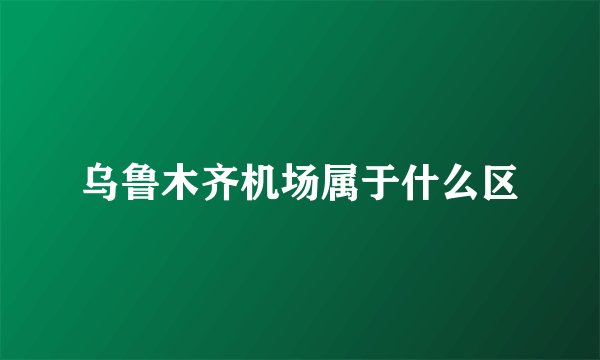 乌鲁木齐机场属于什么区