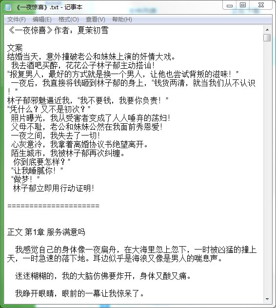 《一夜惊喜》，月下销魂，txt下载