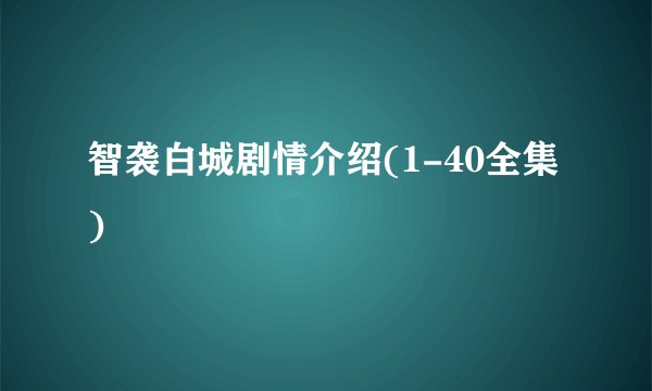 智袭白城剧情介绍(1-40全集)