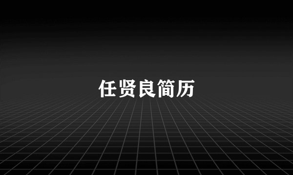 任贤良简历