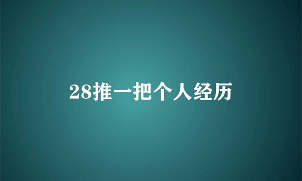 28推一把个人经历