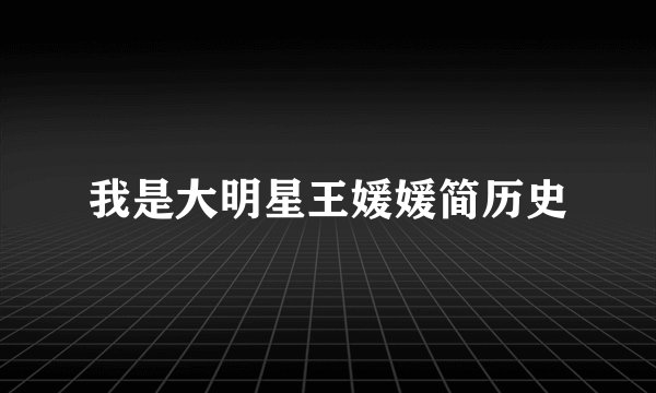 我是大明星王媛媛简历史