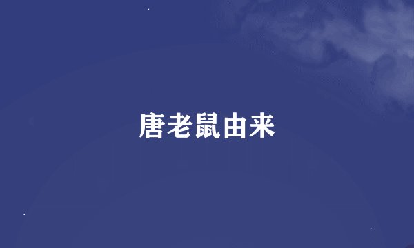 唐老鼠由来