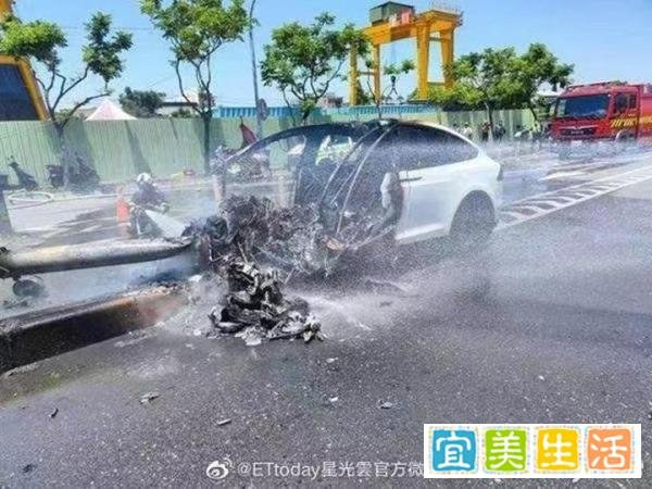 林志颖父子驾特斯拉遭遇车祸受伤