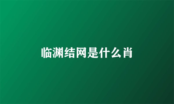 临渊结网是什么肖