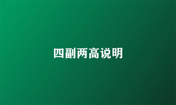 四副两高说明