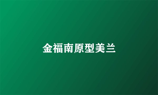 金福南原型美兰