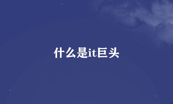 什么是it巨头