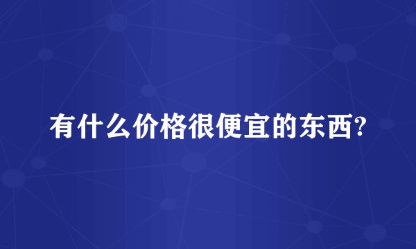 有什么价格很便宜的东西?