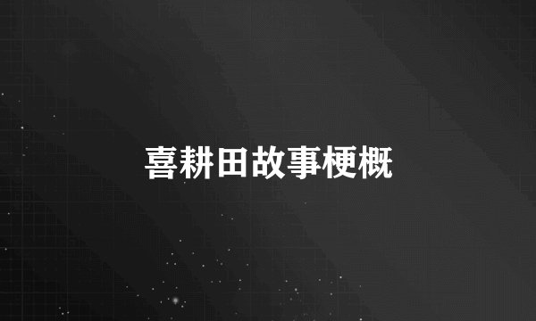 喜耕田故事梗概