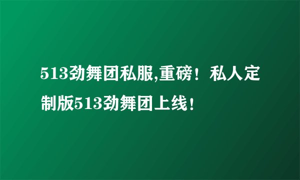 513劲舞团私服,重磅！私人定制版513劲舞团上线！